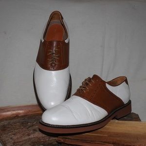 Sherman Brothers, Leather Oxford Loafers, Brown and White, size 9 1/2 mens